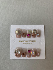Pink Fairy Tale Handmade Pink Press-On Nails for Princess Looks