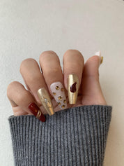 Cleopatra VII Handmade Luxury Gold Press-On Nails for Parties