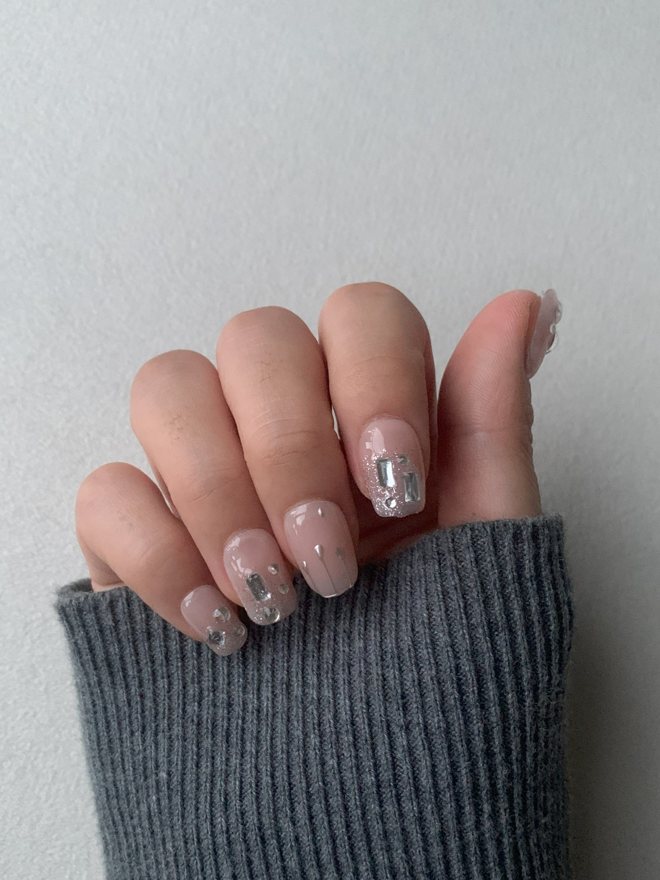 Cherry Blossom Floral Handmade Press-On Nails for Spring
