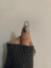 Midnight Mirage Black Handmade Press-On Nails for Night Out