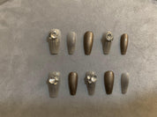Mocha Dream Brown Handmade Press-On Nails for Everyday Elegance