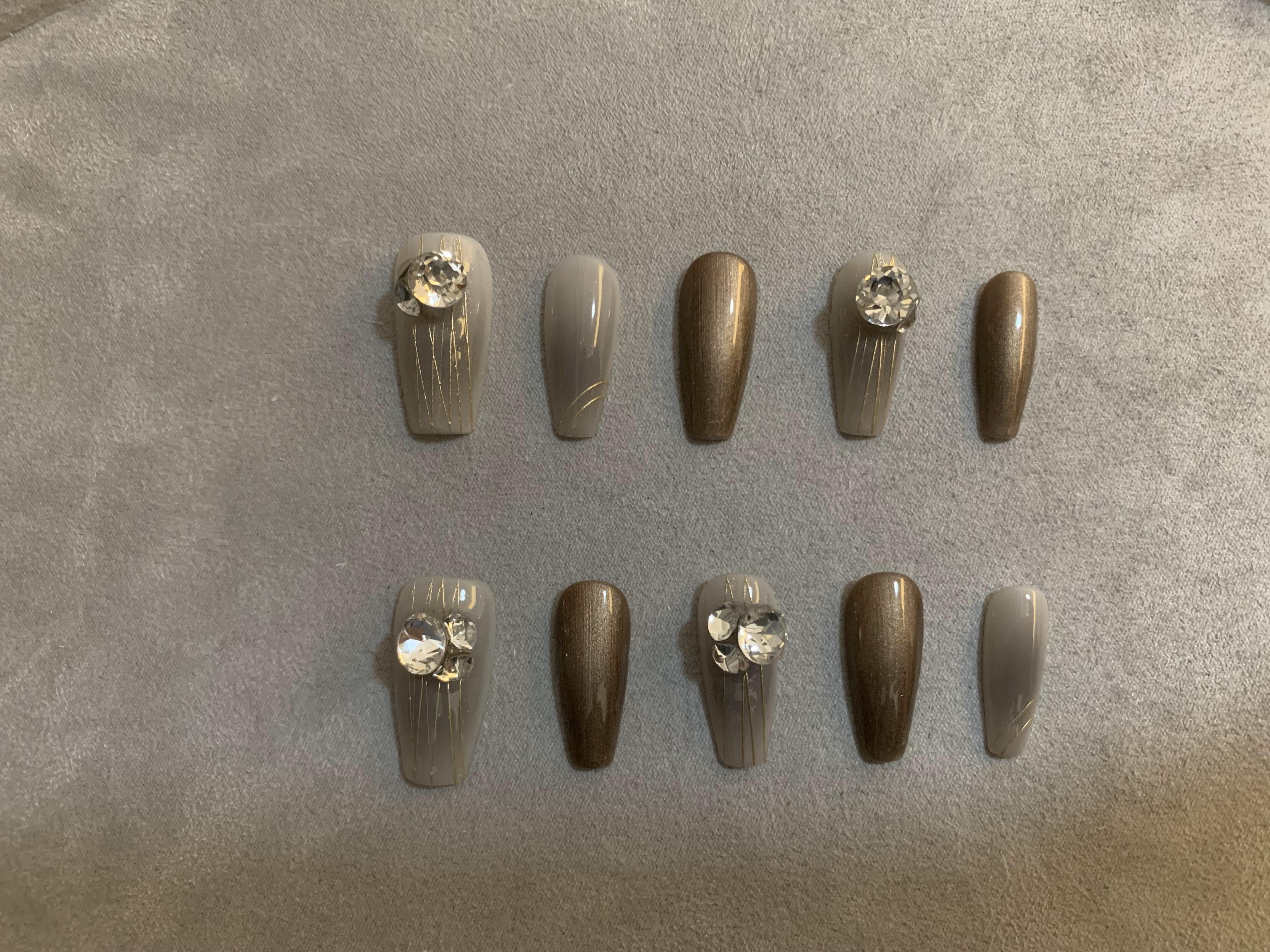 Mocha Dream Brown Handmade Press-On Nails for Everyday Elegance