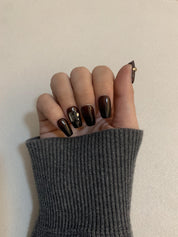 Crimson Crush Red Handmade Press-On Nails for Date Night