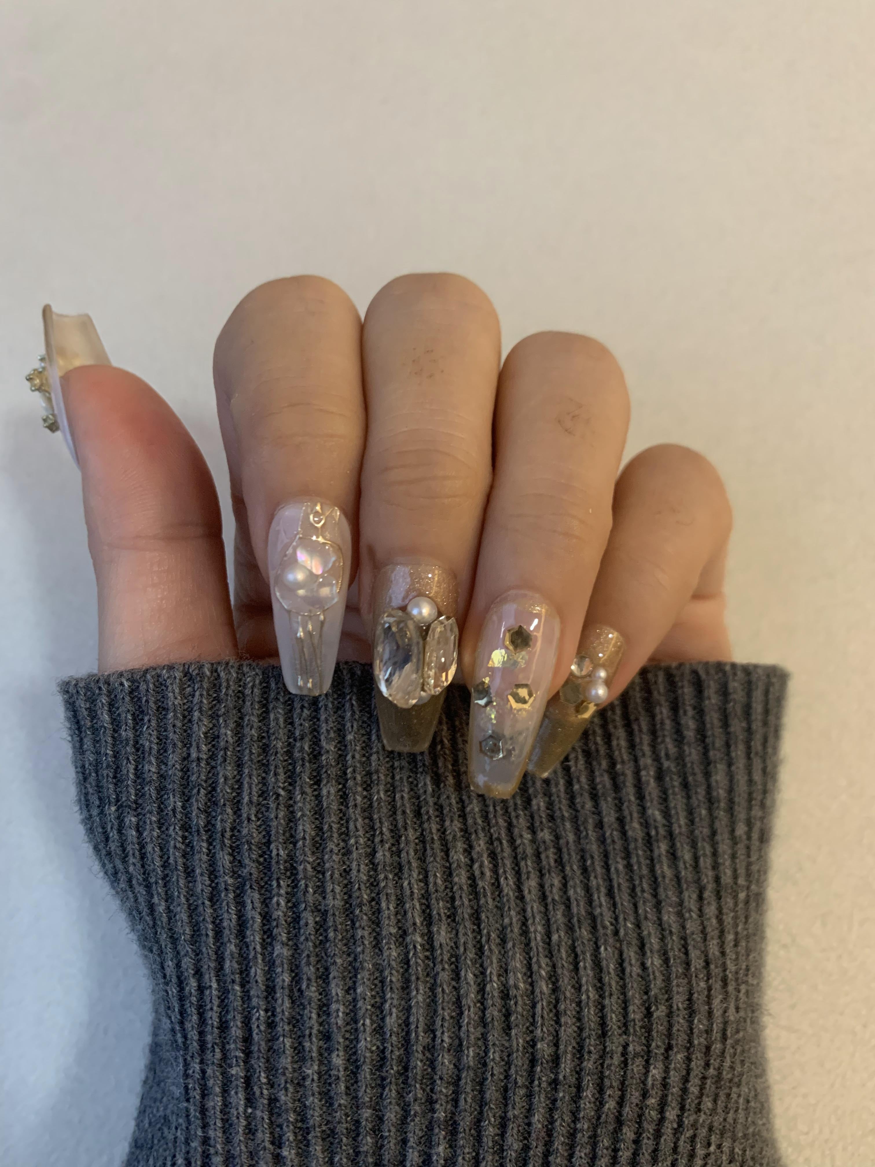 Cinnamon Kiss Handmade Floral Press-On Nails