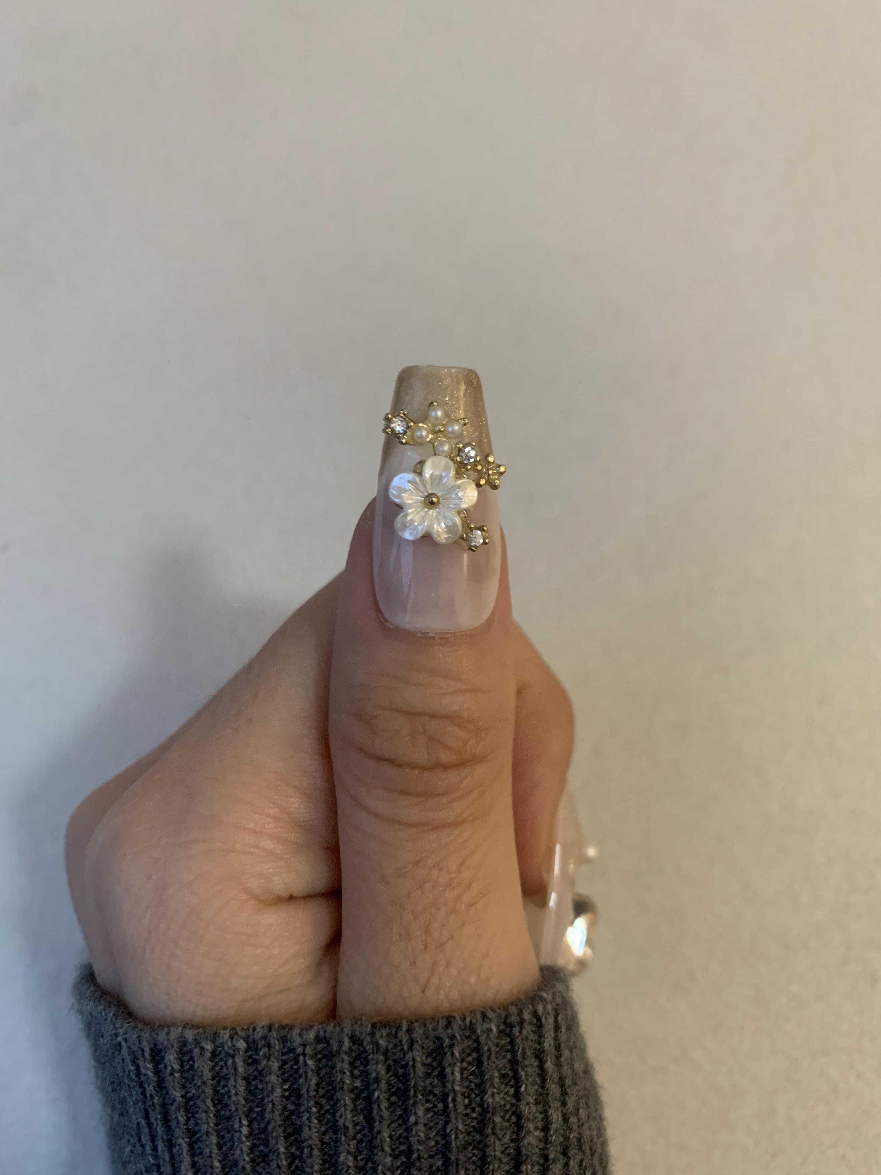 Cinnamon Kiss Handmade Floral Press-On Nails