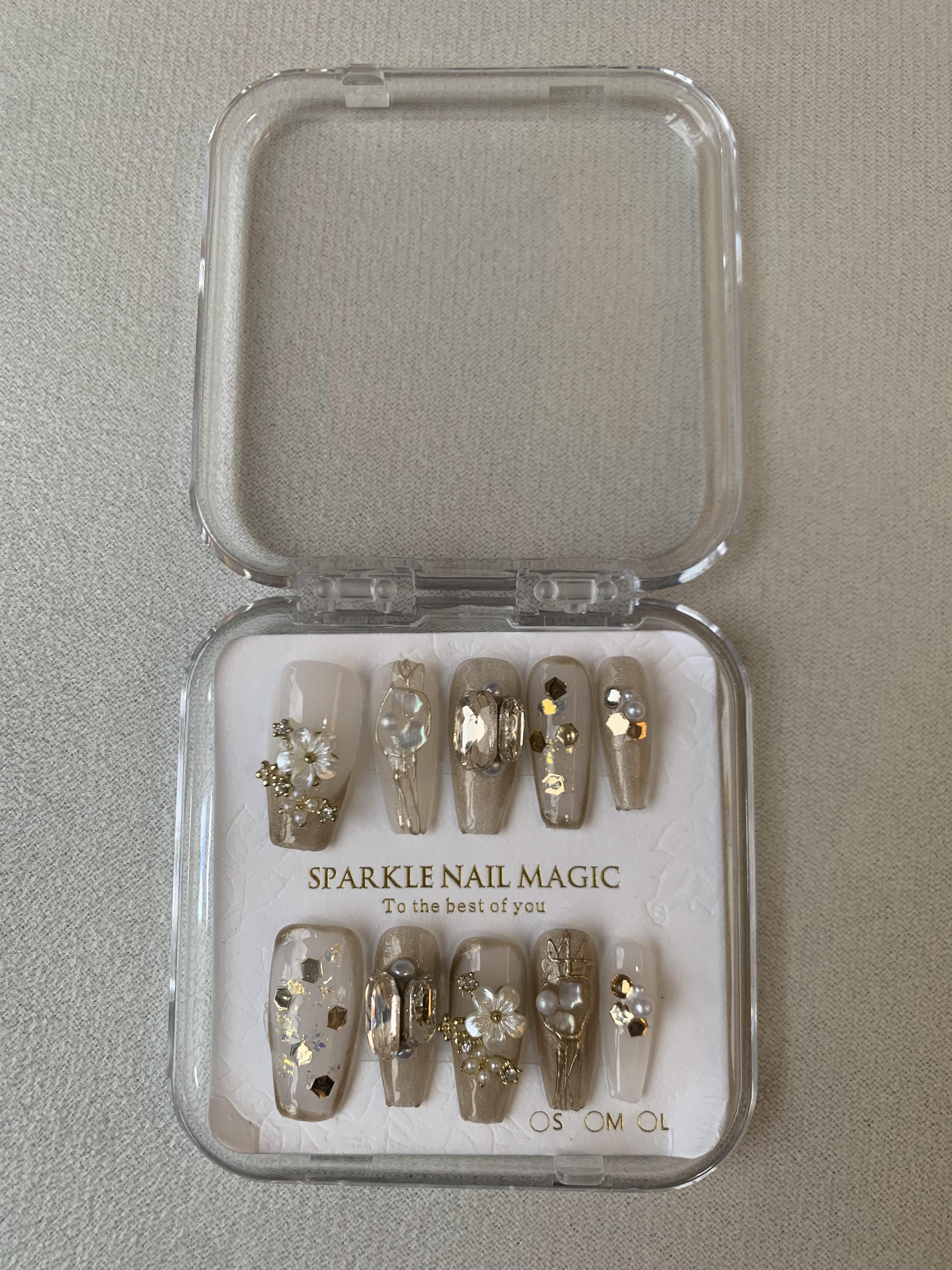 Cinnamon Kiss Handmade Floral Press-On Nails