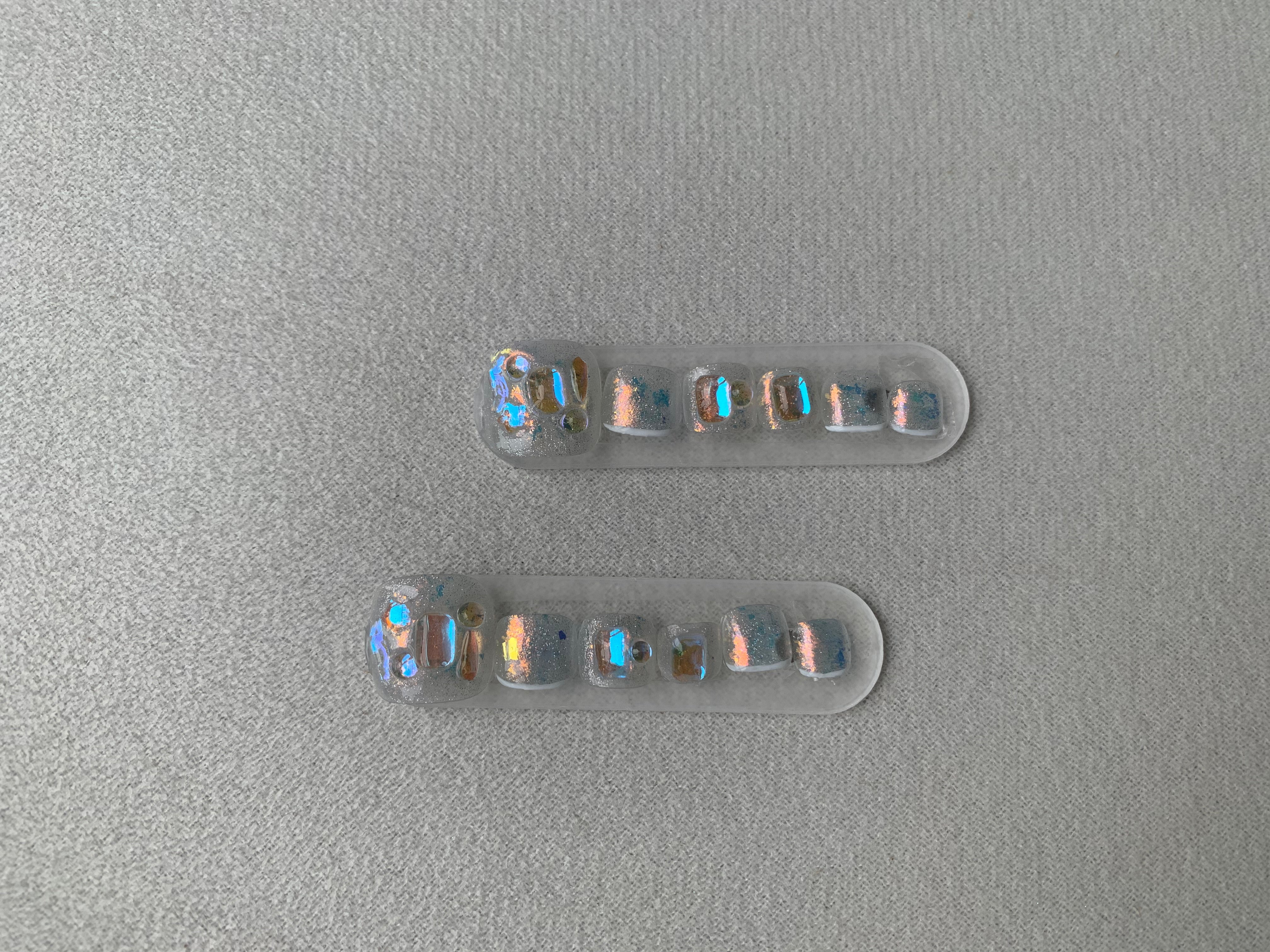 Glacier Blue Handmade Blue Press-On Nails for Cool Chic Looks