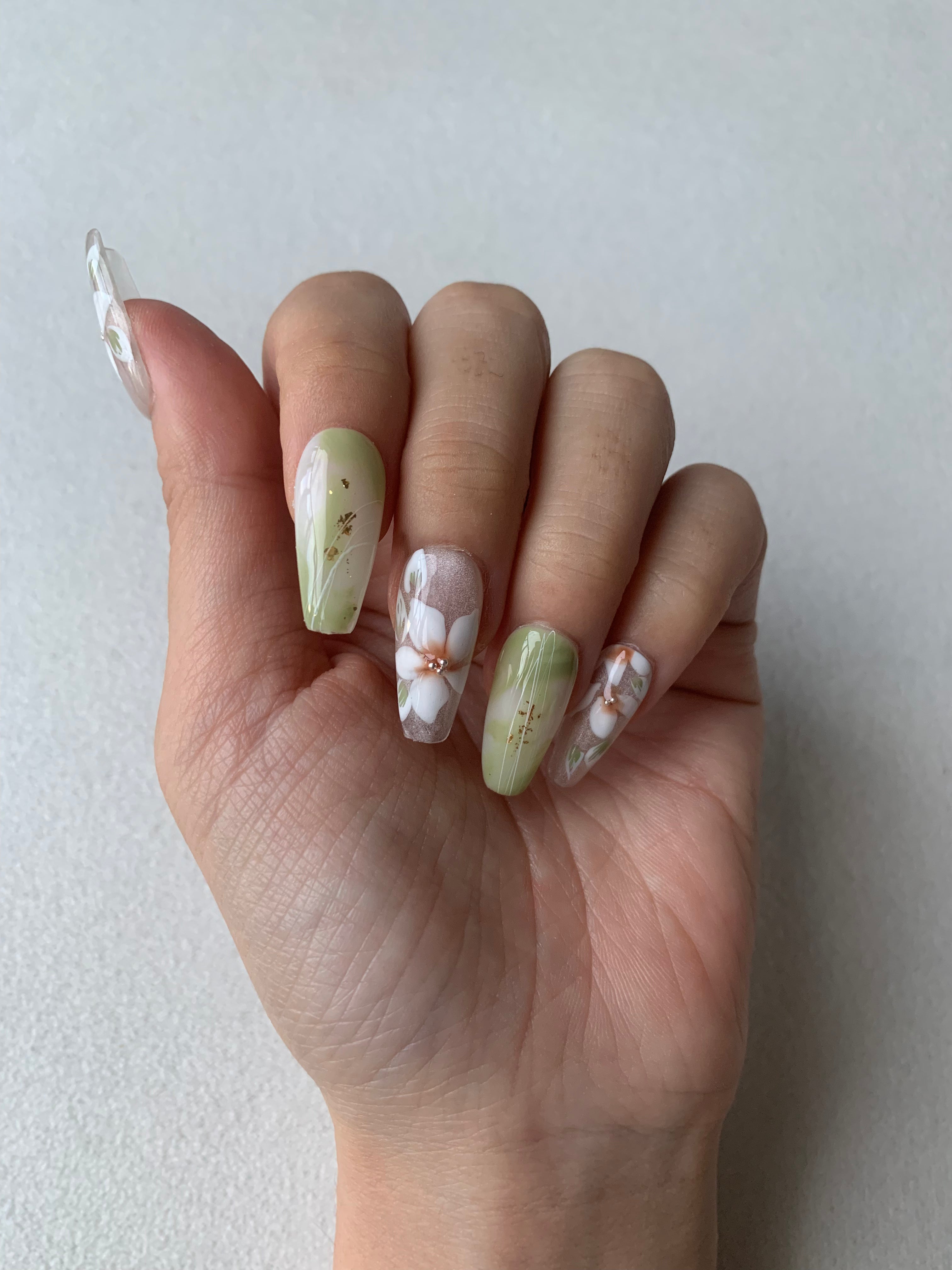 Lime Lush Green Handmade Press-On Nails for Summer Style