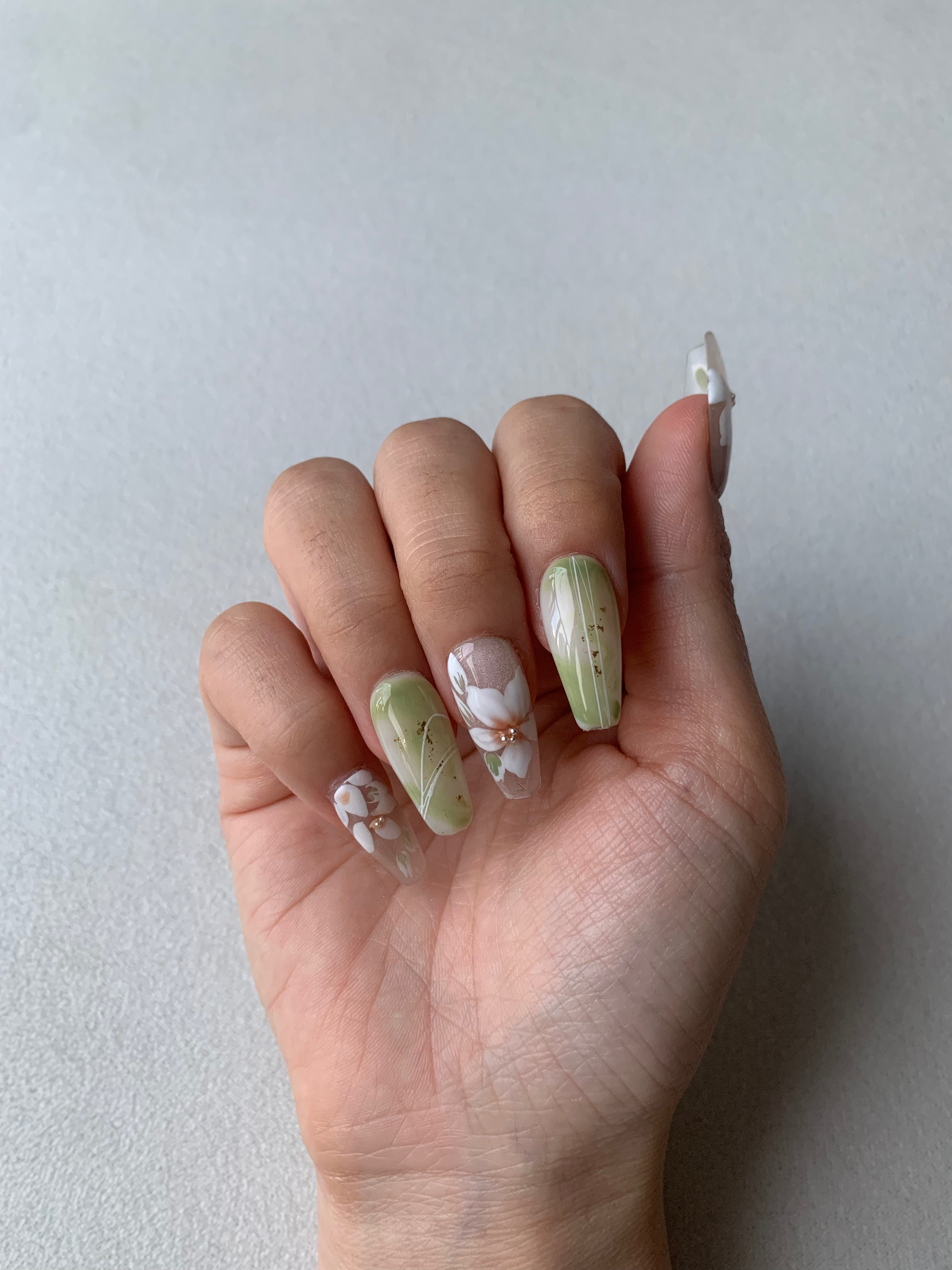 Lime Lush Green Handmade Press-On Nails for Summer Style