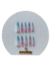 Cotton Candy Sky Pastel Handmade Press-On Nails for Cute Looks